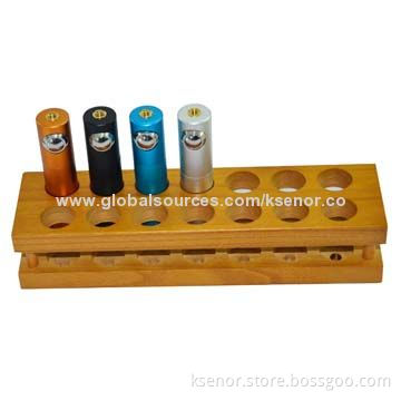 Wooden stand for e cig, battery and e liquid